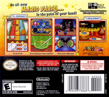 Mario Party DS (USA) (Demo) (Kiosk) box cover back